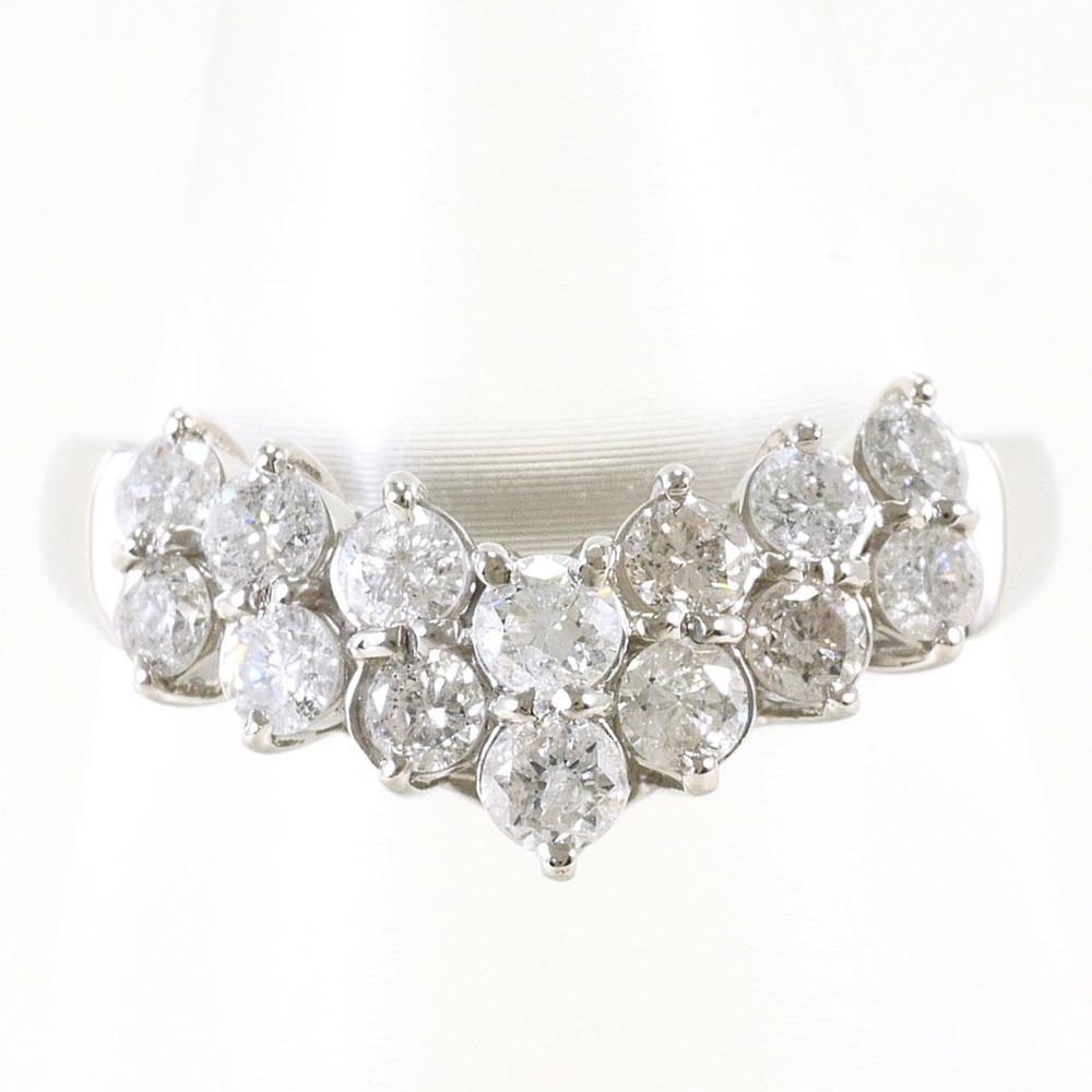 VINTAGE Silver Diamond Ring